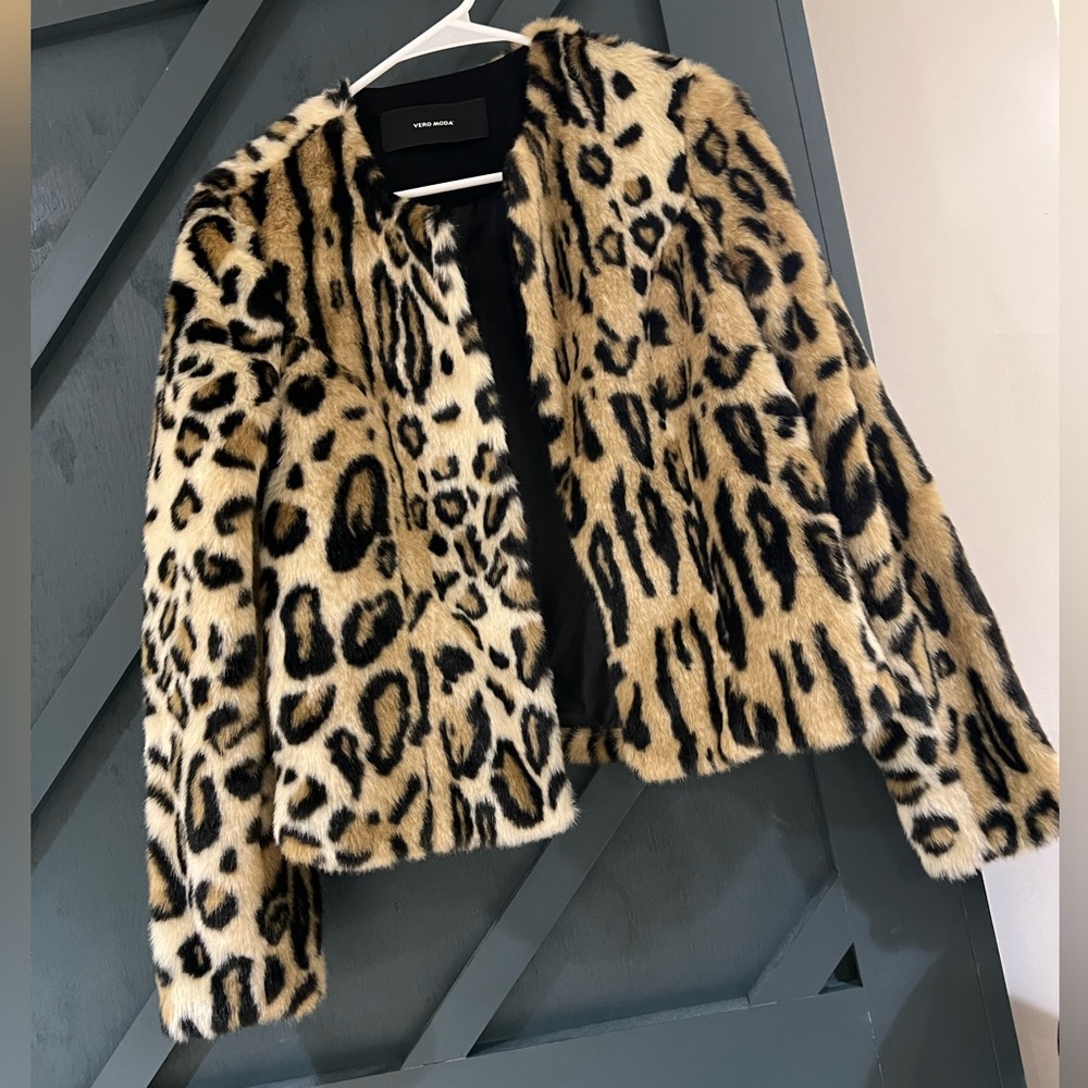 Cheetah Faux Fur Jacket